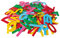 Rayher Filz-Buchstaben, selbstklebend, 4 cm, 130 Stück, bunt, 5 Farben gemischt, Buchstaben Filz zum Aufkleben, 43005999