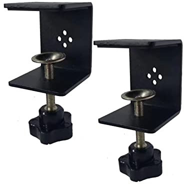 Jhanw 2 Pcs C Clamps 2 Inch C Brackets Metal Clamp Heavy Duty Adjustable Panel Clamps Woodworking Tiger Clamp, Drawer Front Installation Clamps, Clamp On Keyboard Tray Under Desk, Table Vice Clamp