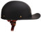 Azusumi Vintage Open Face Motorradhelm, Retro Baseball Halbhelme Herren Damen Cruiser Scooter Matt, Schwarz, Groß