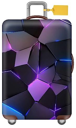 FANSU Elastisch Kofferhülle Kofferschutzhülle, 3D Weltraumdruckl Kofferüberzug Schutzhülle mit Reißverschluss, Elasthan, Waschbar Luggage Cover- 18 bis 32 Zoll