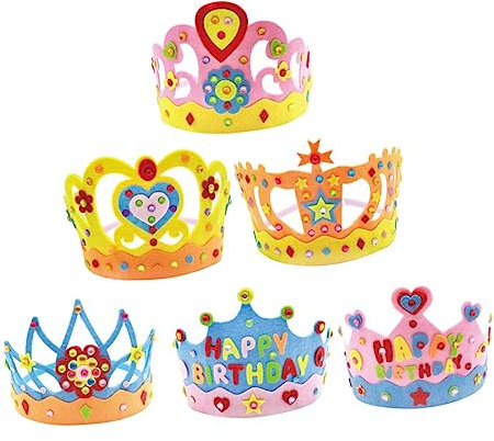 Toyvian 6 Satz Kronenhut Selber Machen Kronen Für Wenig Für Kinder Verkleiden Geburtstag Hüte Kinderhüte Geburtstagskronen Im Klassenzimmer Karikatur Student Vorgeben Puzzle Nicht Gewebt
