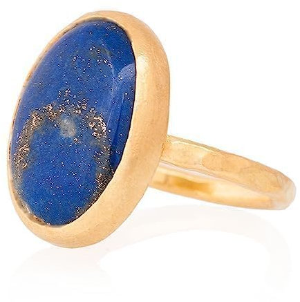 Lapislazuli Ring, Lapislazuli Frauen Ring. Ovaler Lapislazuli Ring. Gold plattiert Silber Lapis Lazuli Ring. 925 Sterling Silber Lapis Lazuli Ring. 24K Gold plattiert Silber Lapis Lazuli Ring.