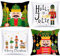 Lanpn Lot de 4 Casse Noisette Housse de Coussin Noel 50x50 cm, Vert Casse Noisette Taie d'oreiller Parure de Oreiller de Décoration de Lit Noel Deco 50 x 50 pour Chambres Canapé Noël Decoration