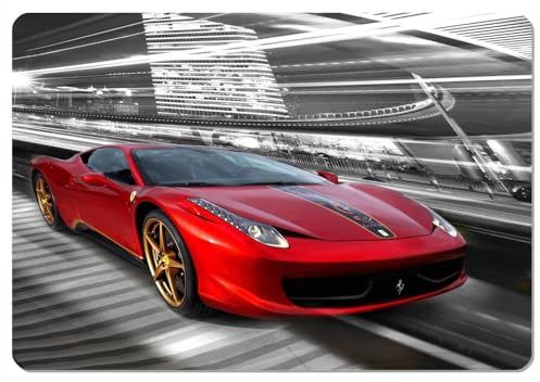 Arco Schreibtischunterlage 50x70 cm mit Aufdruck Ferrari - Wasserdicht und langlebig - Praktische Schreibunterlage mit einzigartigem Design - Laptop-Unterlage, Schreibtisch Unterlage