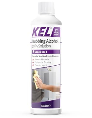 KEL - All-Purpose Rubbing Alcohol Isopropyl 99.9% Pure Isopropanol IPA for Cleaning - 500ml