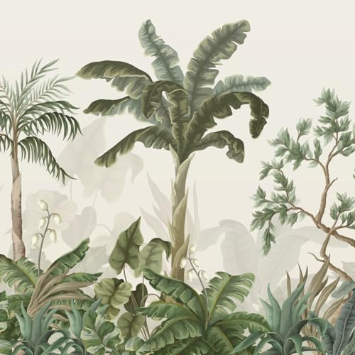 UNIK Nordic Vliestapete BxH: 150x250 cm mit Kinder und Baby XXL Motiv, Kindertapete mit Abenteuer Dschungel Design, Fototapete für Kinderzimmer, Premium Foto Tapete mit 180g/m2 Stärke