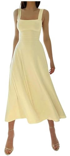 WVONIF Robe Dos Nu Plongeant été Robe de Mariage Blanche Longue Jupe Tailleur Femme Noir Jupon Femme sous Robe Taille 48 Maxi Dress Rust Tutu Rose Pale Vetement Femme Robe été