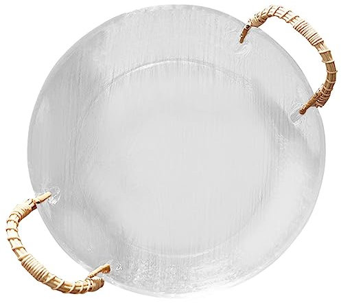 Alipis Assiette De Rangement En Verre Plat À Collation Plateau De Service De Bureau Récipient Alimentaire