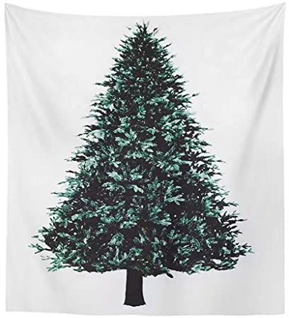 BAHJKASD Weihnachtsbaum Wandteppich für Zuhause Wohnzimmer Hintergrund Dekoration Tapisserie Weihnachtsbaum Tapisserie