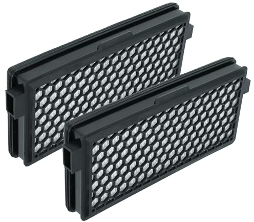 vhbw 2x Staubsaugerfilter Ersatz für Miele 9616280 | 9616286, SF-AAC50, SF-AA50, SF-AH50, 9616110 für Staubsauger - HEPA-Aktivkohlefilter Schwarz Weiß