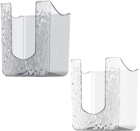 Fenytay Pack Of 2 Wall Mounted Tissue Box, Kitchen/Bathroom Wipes Storage Box, Kitchen Wipes Storage Box, Refillable Wipes Container Box - Refillable Wipes Container Box For Kitchen Bedroom Bathroom