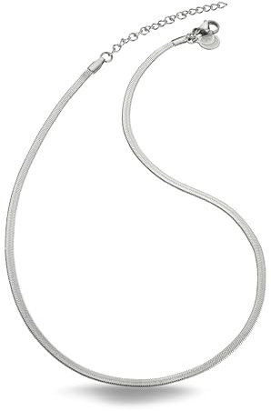 inSCINTILLE Collana Snake Uomo Donna in Acciaio Inossidabile – Collana Maglia Serpente Lucida Regolabile 40-55cm – Gioiello Unisex Made in Italy con Confezione Regalo
