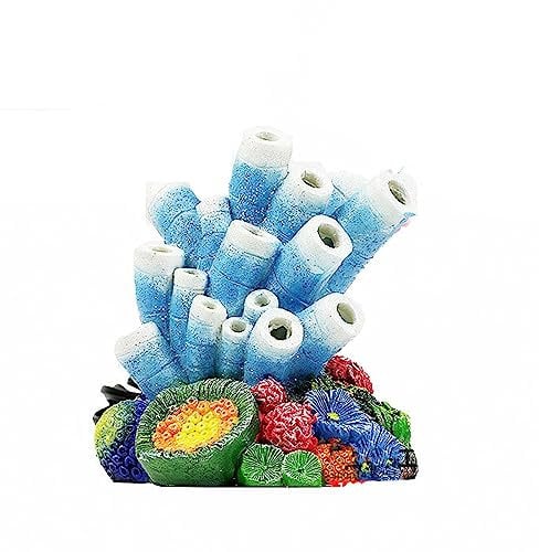 NCONCO Fish Tank Cave Decor, Air Bubble Stone Aquarium Decor, Coral Starfish Oxygen Pump Resin Crafts for Aquarium Fish Tank Ornament Decoration