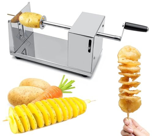 Coupe-pommes de terre spirale en acier inoxydable : Twister professionnel pour frites, chips Tornado