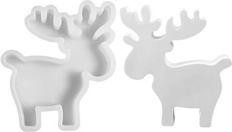 Silikonform Weihnachten Elch, Silikonformen Gießformen Weihnachten, Elch Kerzenformen zum Gießen, Gießformen Silikon, Silikonform Elch für DIY Weihnachten Kerze, Handwerk, Heimdekoration (I)