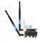 Nuwo AX5400 Scheda di Rete Wireless WiFi 6E PCIe per PC Fisso Gaming, Bluetooth 5.2, Staffa a Basso Profilo, Tri-Band (6 GHz, 5 GHz, 2.4 GHz), WPA3, Supporta Windows 10/11