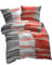 etérea Microfaser Bettwäsche 200x200 3 teilig - Ganzjahres Bettbezug - Hunter Gestreift Bettwäsche-Set mit Kissen 200x200cm + 2Stk 80x80cm - Orange