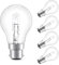 Morotty BC B22 Halogen Bulbs Dimmable Warm White 2700K, A55 Shape Large Bayonet Cap B22 Light Bulb, 570LM AC 220-240V for Chandelier, Decorative Light Bulb for Indoor, 5 Pack