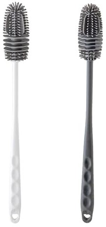 2PC Brosse À Bouteille En Silicone, Brosse De Nettoyage Pour Bouteille, Brosse Pour thermoss, Ecouvillon Bouteille, Goupillon Silicone, Pour Nettoyer Les Bouteilles, Les Tasses En Verre, Les Thermoses