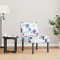 Somanki Polsterstuhl Blau Blumenmuster Stoff, Fernsehsessel, Kinosessel, Lesesessel, Tv Sessel, Ohrensessel, Armsessel, Seselstuhl Wohnzimmer - 352461