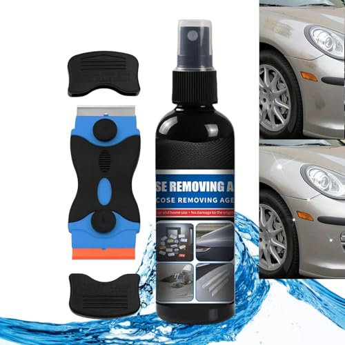 Sticky Stuff Remover,Adhesive Remover with Scraper Tool,Sticky Label Remover,Super Glue Remover,Label Remover Spray,Cleaning Fluid & Glue Remover for Stickers,Sticky Residue Remover,Plastic Cleaner