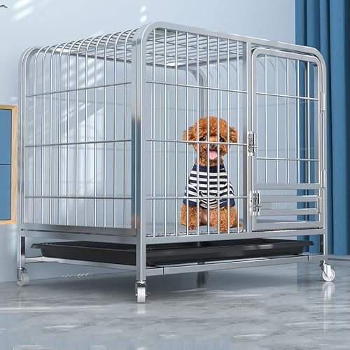 SWAYVES Jaulas para Perros, Jaula Paratas, Jaula para Perros Resistente, Jaula para Perros con Bandeja Extraíble