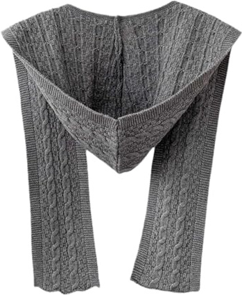 LOVIVER KapuSchal für Damen, 2-in-1 Gestrickter Schal Kopfbedeckung, Schal mit Kapuze für Damen, Winter, Outdoor, Herbst