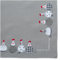 texpot Tischdecke 85 x 85 cm grau mit Druck verrückte Hühner Ostern Frühling