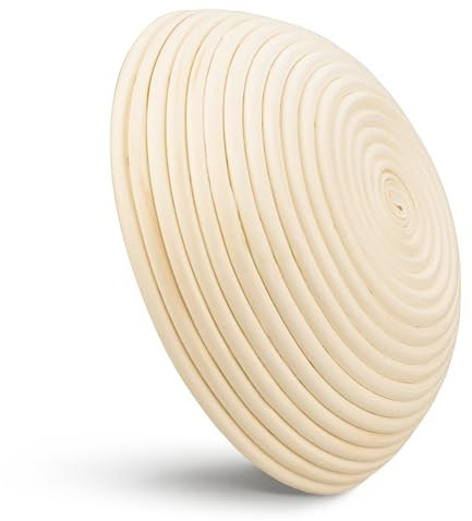 Backefix Gärkörbchen rund 30cm | Brot Gärkorb handgefertigt aus Rattan mit Leinentuch | hochwertiges Brotbackzubehör ideal zum Brot backen für Hobbybäcker