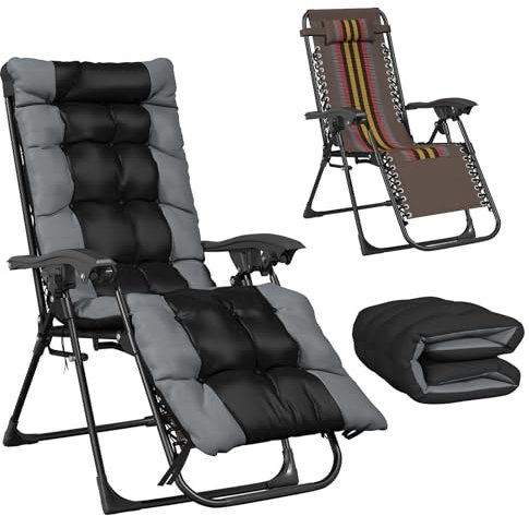 DELONGKE Liegestuhl Klappbar, Sonnenliege Klappbar Gartenliege Wetterfest, Sonnenliegen Relaxliege Verstellbare Rückenlehne, bis 150kg, Liegestuhl für Balkon Garten (Singular)