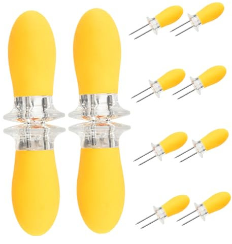 UPKOCH 12pezzi Forchetta Portatile Per Barbecue Accessori Per Pannocchie in e Silicone Riutilizzabile Per Quotidiano e Compatta