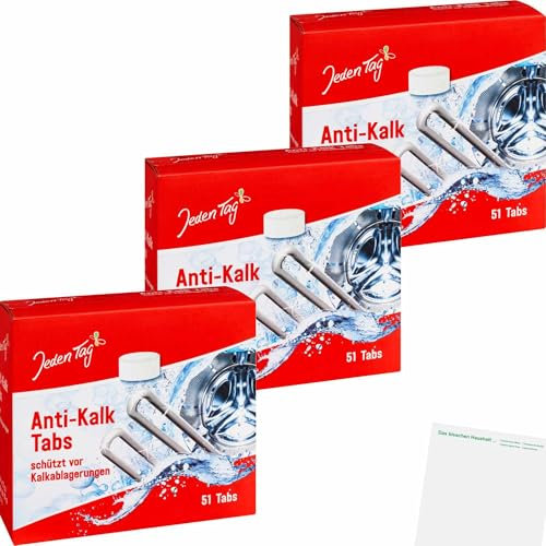 usy Bundle für Jeden Tag Anti-Kalk Tabs 3er Pack (3x51Stk Packung) + usy Block