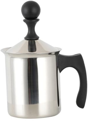 Gatuida Montalatte Manuale Inossidabile con Maniglia Schiumatore per Cappuccino e Latte Art Facile da Amici