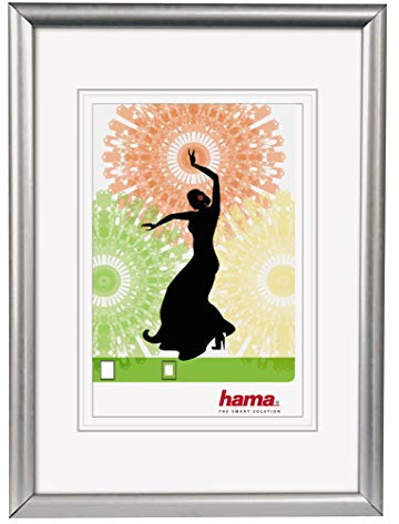 Hama Kunststoffrahmen Madrid, Silber, 13 x 18 cm