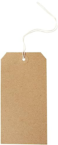 Q-Connect KF01613 Anhänger mit Bändchen 146 x 73mm 1000 Stück gelbbraun
