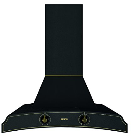 Gorenje hotte cheminée/60 cm/à partir de ou en mode recyclage possible noir