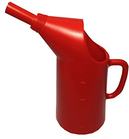 Reilang 31261 Ölmaß mit Trichteraufsatz aus PE, 2 L, Rot