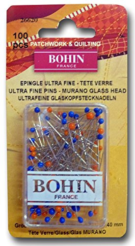 Bohin 26620 épingles à aiguiser Ultra Fine - 36 x 0,40 mm (1 3/8 en Acier nickelé