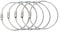 BlueCosto - Cable de alambre para llavero - Paquete de 20, 17 cm - Llavero de acero inoxidable de 2 mm de grosor - Bucles de alambre para colgar etiquetas de equipaje y llaves