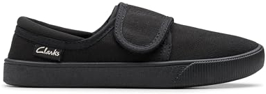 Clarks Boy's Hopper Run School Uniform Shoes, Black, 3.5 UK Child