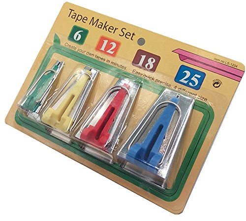 honeysew Bias Tape Maker Set 6 mm 12 mm 18 mm 50 mm Nähen Quilten Werkzeug