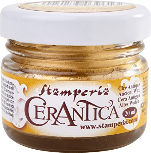 Stamperia Cera Antigua 20 ml-Oro Metalico, Multicolor, 4.3cmX4cm