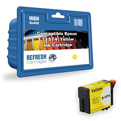 Refresh Cartridges Compatible Ink Cartridge Replacement for Epson T1574 (Yellow)
