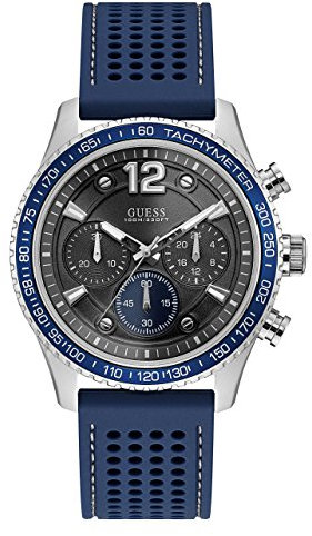 GUESS Mens Analogique Quartz Montre avec Bracelet en Silicone W0971G2