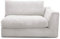 CAVADORE Sofa-Modul Fionamit Armteil rechts / individuell kombinierbar als Ecksofa, Big Sofa oder Wohnlandschaft / 138 x 90 x 112 / Webstoff beige