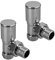 ELEGANT Chrome Angled Radiator Valves 15mm-Pair Central Heating Taps
