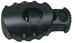 Wuuycoky - Fermaporta a levetta, in plastica, con foro singolo, confezione da 30, colore: Nero