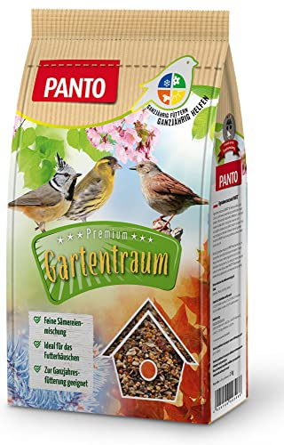 PANTO Gartentraum Sämereienmischung Wildvogelfutter 25 kg – Bunte Vogelfutter Mischung für Futterhäuschen & Futterspender, ganzjähriges Wildvogelfutter ideal für kleine Vogelarten