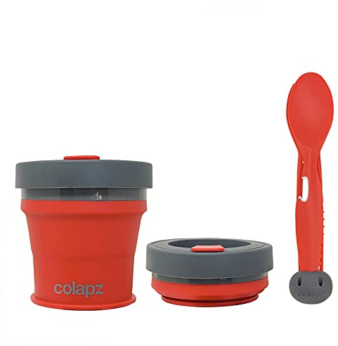 Colapz 7-in-1 Travel Cutlery Set - Camping Cutlery Set - Cutlery for Lunch Box Set - Portable Cooking Set and Case - Fishing Cooking Set - Camping Accessories