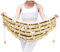 Bauchtanz Tribal Hüfttuch Chiffon Bauchtanz Kostüm Wickelgürtel mit Goldmünzen Röcke (Weiß)